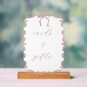 Rosa Karten & Geschenke Schild für Baby oder Hochz (Neutral)