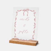 Rosa Karten & Geschenke Schild für Baby oder Hochz (Winkel)