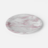 Rosa Karton Pappteller (Schrägansicht)