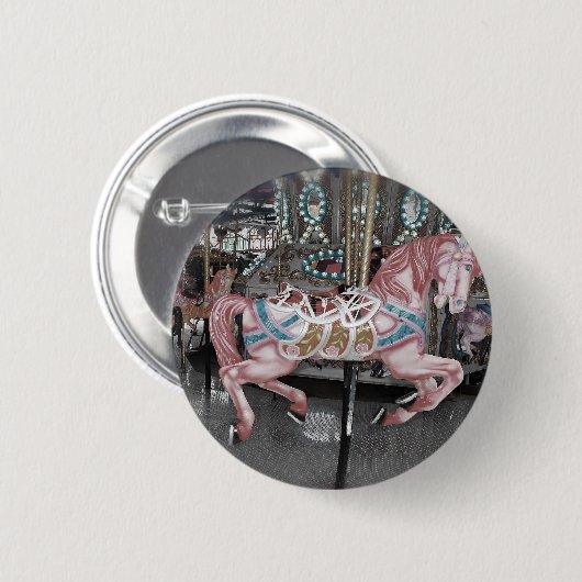 Rosa Karussell Button (Vorne & Hinten)