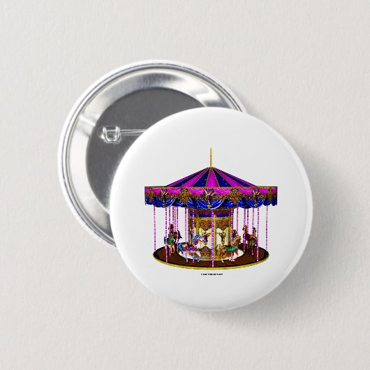 Rosa-Karussell-Button-Button Button (Vorne & Hinten)