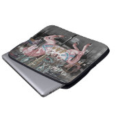 Rosa Karussell Laptopschutzhülle (Vorne Knopf)