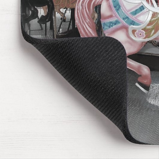 Rosa Karussell Mousepad (Ecke)