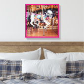 Rosa Karussellpferd auf dem Karussell Leinwanddruck (Insitu (Schlafzimmer))