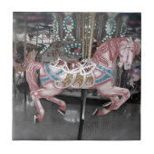 Rosa Karussellpferd Fliese (Vorderseite)