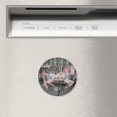 Rosa Karussellpferd Magnet (In Situ (Geschirrspüler))