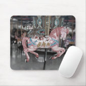 Rosa Karussellpferd Mousepad (Mit Mouse)