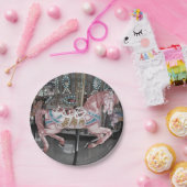 Rosa Karussellpferd Pappteller (Party)