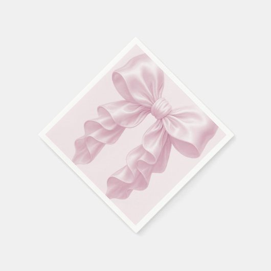 Rosa Kaskade Ruffle Bow Classy Posh Serviette (Ecke)