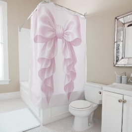 Rosa Kaskade Ruffle Bow Elegante Girly Duschvorhang