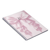 Rosa Kaskade Ruffle Bow Elegante Girly Notizblock (Rechte Seite)
