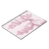 Rosa Kaskade Ruffle Bow Elegante Girly Notizblock (Linke Seite)