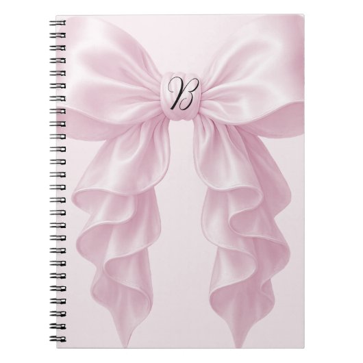 Rosa Kaskade Ruffle Bow Elegante Girly Notizblock (Vorderseite)