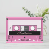 Rosa Kassette_ Einladung (Stehend Vorderseite)