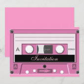 Rosa Kassette_ Einladung (Vorne/Hinten)