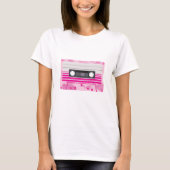 Rosa Kassettenband mit rosa Splash T-Shirt (Vorderseite)