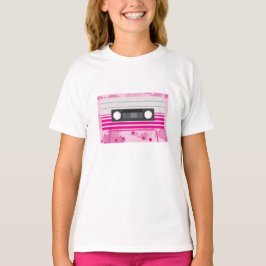 Rosa Kassettenband mit rosa Splash T-Shirt