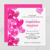 Rosa Kätzchen Einladung zur Hochzeit (Vorne/Hinten)