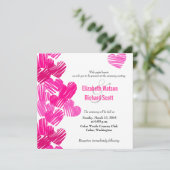 Rosa Kätzchen Einladung zur Hochzeit (Stehend Vorderseite)