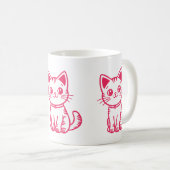 Rosa Kätzchen  Kaffeetasse (VorderseiteRechts)