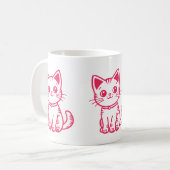 Rosa Kätzchen  Kaffeetasse (Vorderseite Links)
