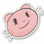 Rosa Katze Aufkleber (Vorderseite)