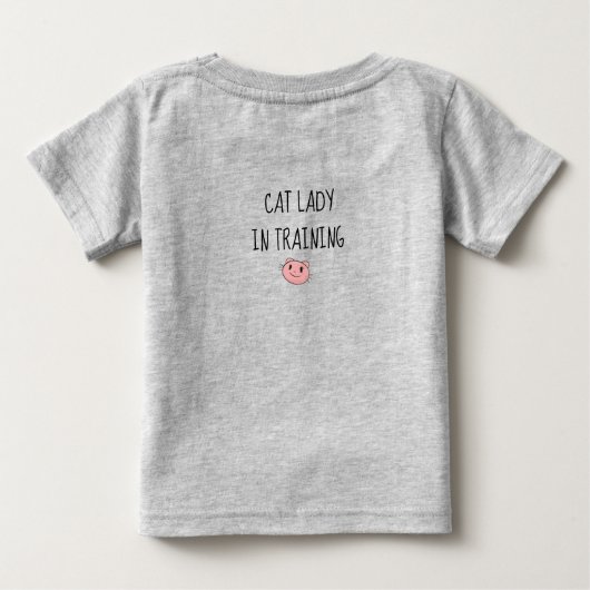 Rosa Katze Baby T-shirt (Rückseite)