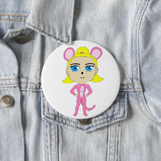 Rosa Katze Button (Beispiel)
