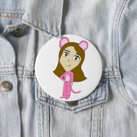 Rosa Katze Button (Beispiel)