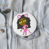 Rosa Katze Button (Beispiel)