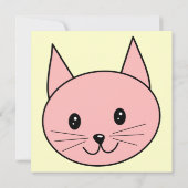 Rosa Katze Einladung (Rückseite)