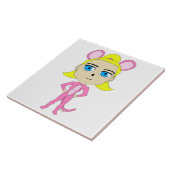 Rosa Katze Fliese (Seite)