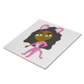 Rosa Katze Fliese (Seite)