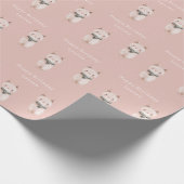 Rosa Katze Geburtstag Geschenkpapier (Ecke)