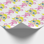 Rosa Katze Geschenkpapier (Ecke)