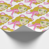 Rosa Katze Geschenkpapier (Ecke)