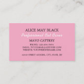 Rosa Katze, Katzenfisch, Boarding Visitenkarte (Rückseite)