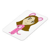 Rosa Katze Magnet (Linke Seite)