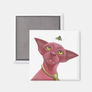 Rosa Katze Magnet