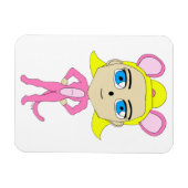 Rosa Katze Magnet (Horizontal)