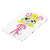 Rosa Katze Magnet (Linke Seite)