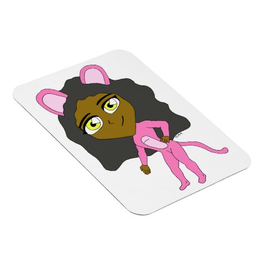 Rosa Katze Magnet (Rechte Seite)
