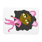 Rosa Katze Magnet (Horizontal)