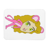 Rosa Katze Magnet (Horizontal)