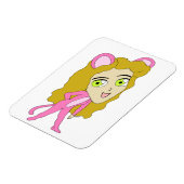 Rosa Katze Magnet (Linke Seite)