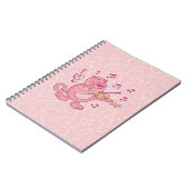 Rosa Katze mit Geige Notizblock (Linke Seite)