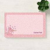 Rosa Katze mit Geige Post-it Notes Klebezettel (Büro)