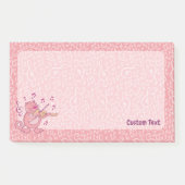 Rosa Katze mit Geige Post-it Notes Klebezettel (Vorderseite)