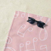 Rosa Katze mit Geige Strandtuch (Beispiel)