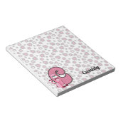 Rosa Katze Mit Monogramm C Kid's Notizblock (angewinkelt)